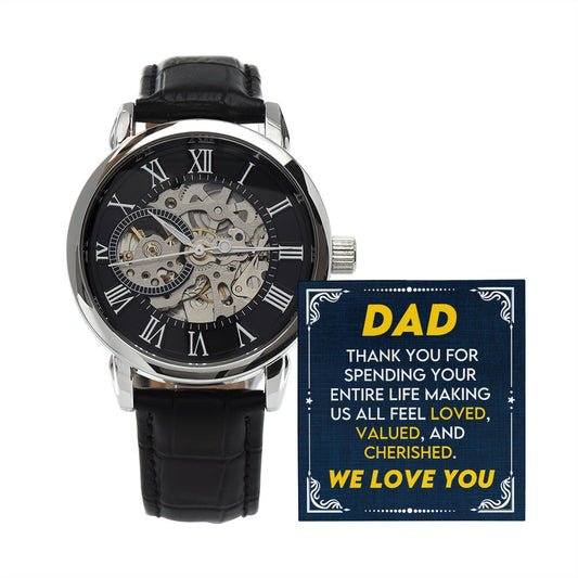 To Our Dad | Luxury Openwork Watch