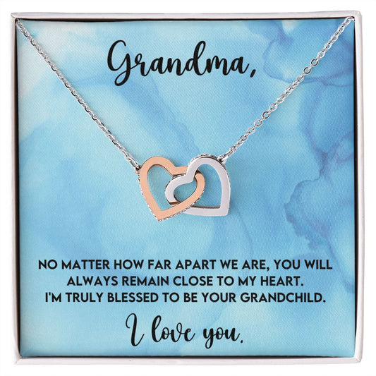 To My Grandma | Interlocking Hearts Necklace