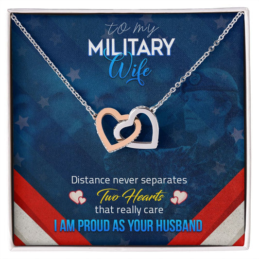To My Wife | Interlocking Heart Necklace